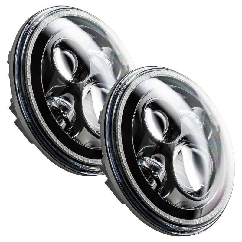 Oracle 7in High Powered LED Headlights - Black Bezel - ColorSHIFT No Controller SEE WARRANTY-tuningsupply.com