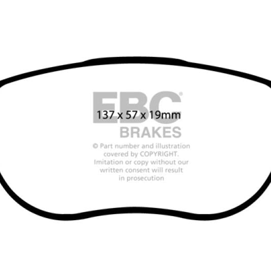 EBC Brakes Yellowstuff Performance Brake Pads-tuningsupply.com