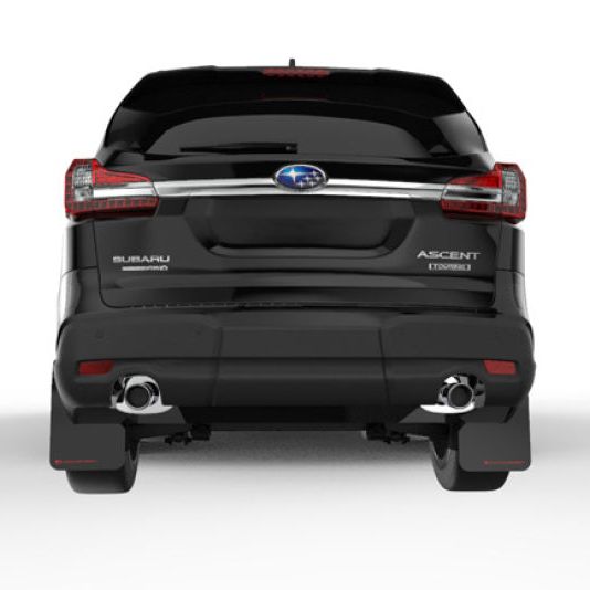 Rally Armor 18-22 Subaru Ascent Black UR Mud Flap w/ Grey Logo-Mud Flaps-Rally Armor-RALMF49-UR-BLK/GRY-SMINKpower Performance Parts