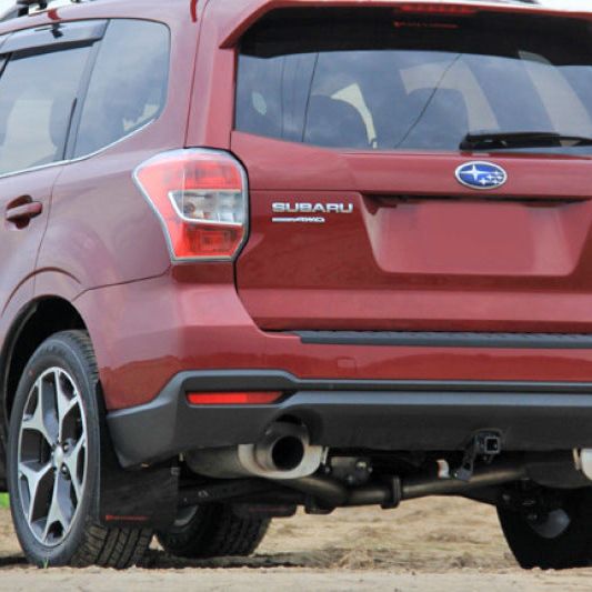 Rally Armor 14-18 Subaru Forester Black Mud Flap w/ Grey Logo-Mud Flaps-Rally Armor-RALMF28-UR-BLK/GRY-SMINKpower Performance Parts