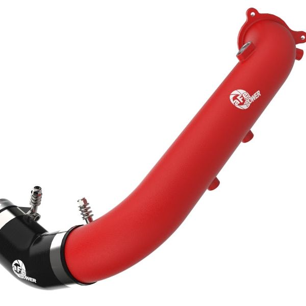 aFe BladeRunner Red 2-3/4in Aluminum Charge Pipe 2021 Toyota Supra GR (A90) I4-2.0L (t) B48-tuningsupply.com