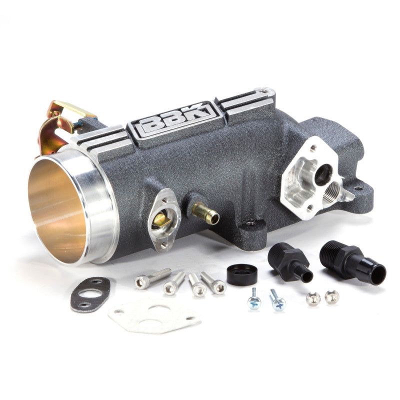 BBK 96-04 Mustang 4.6 GT 78mm Throttle Intake BBK Power Plus Series - Charcoal-tuningsupply.com