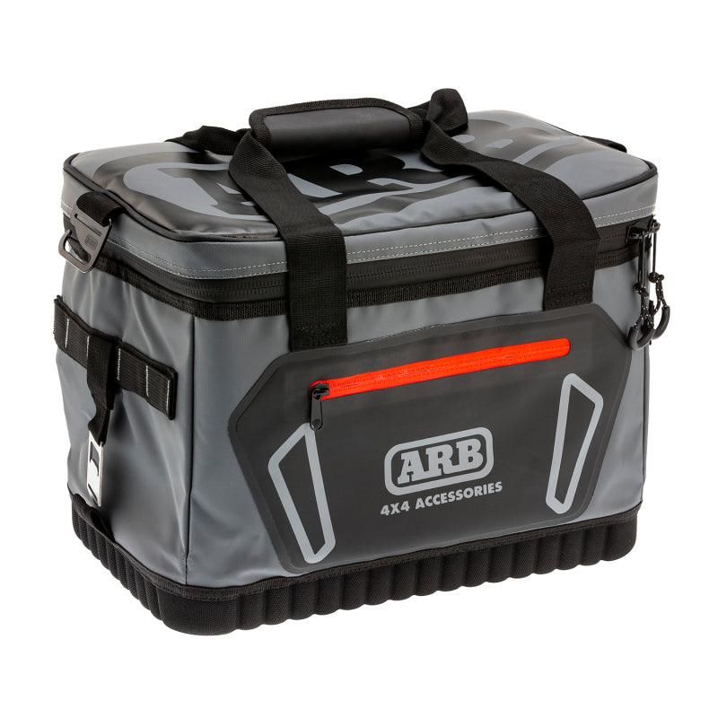 ARB Cooler Bag Charcoal w/ Red Highlights 15in L x 11in W x 9in H Holds 22 Cans-tuningsupply.com