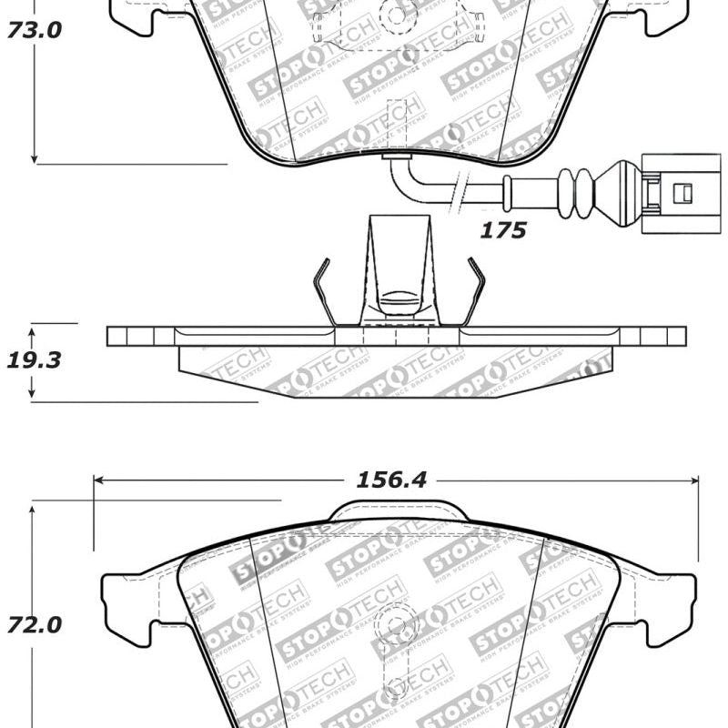 StopTech Performance 08-13 Audi TT Quattro / 12 VW Golf R Front Brake Pads-Brake Pads - Performance-Stoptech-STO309.11110-SMINKpower Performance Parts