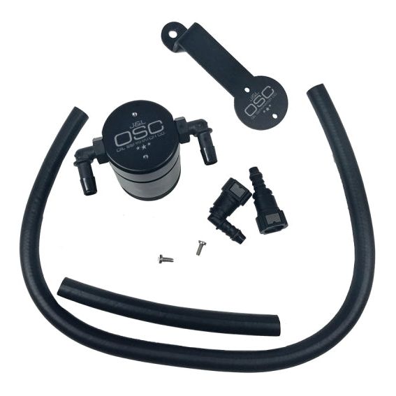 J&L 05-10 Ford Mustang GT/Bullitt/Saleen Passenger Side Oil Separator 3.0 - Black Anodized-tuningsupply.com