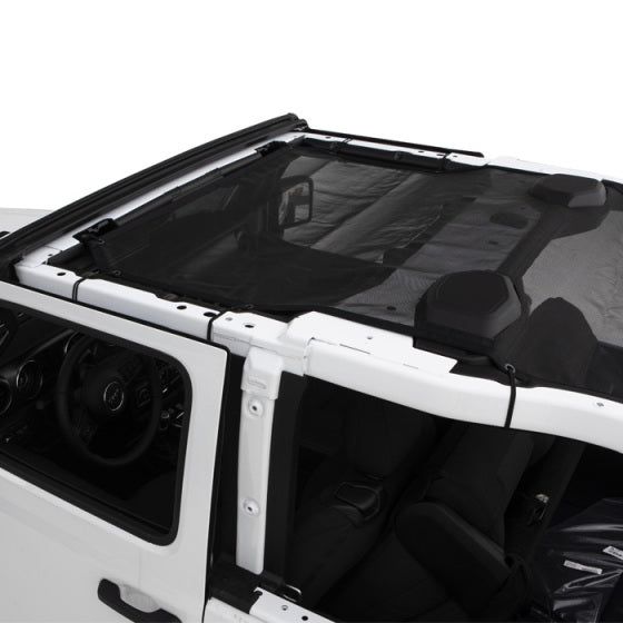 Rampage 2018-2019 Jeep Wrangler(JL) Sport 2-Door Mesh Shade Top - Black - SMINKpower Performance Parts RAM91817 Rampage