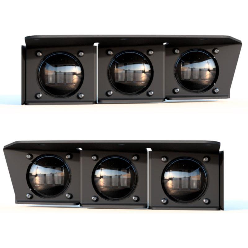 ORACLE Lighting 21-22 Ford Bronco Triple LED Fog Light Kit for Steel Bumper - Yellow SEE WARRANTY-tuningsupply.com