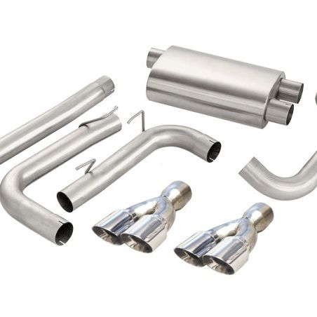 Corsa 1998-2002 Chevrolet Camaro Convertible Z28 5.7L V8 LS1 Polished Sport Cat-Back Exhaust-tuningsupply.com