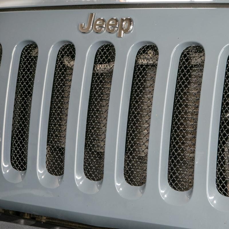 DV8 Offroad 2007-2018 Jeep JK Black Mesh Grille-tuningsupply.com