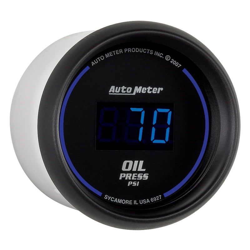 Autometer Cobalt Digital 52.4mm Black 0-100psi Oil Pressure Gauge-tuningsupply.com