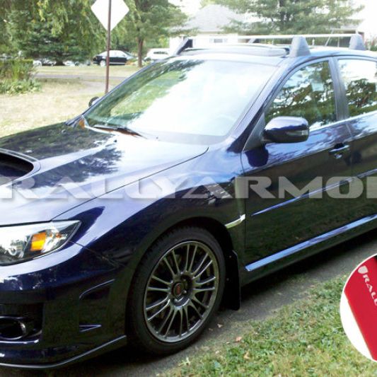 Rally Armor 11-14 Subaru WRX/STI (Sedan Only) Black UR Mud Flap w/Grey Logo-tuningsupply.com