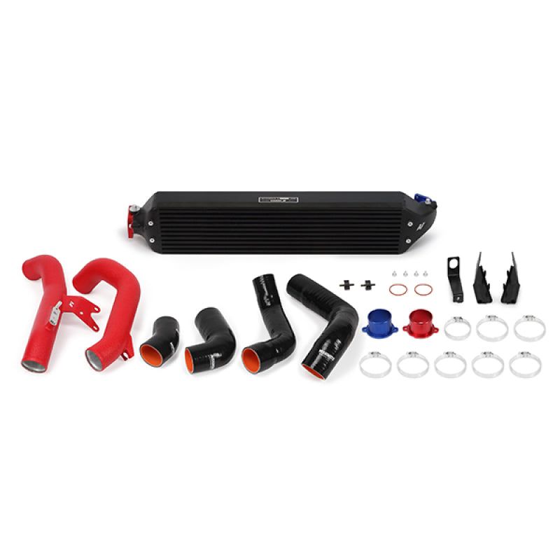 Mishimoto 2016+ Honda Civic 1.5T / 2017+ Honda Civic Si Black Intercooler Kit w/Red Pipes-tuningsupply.com