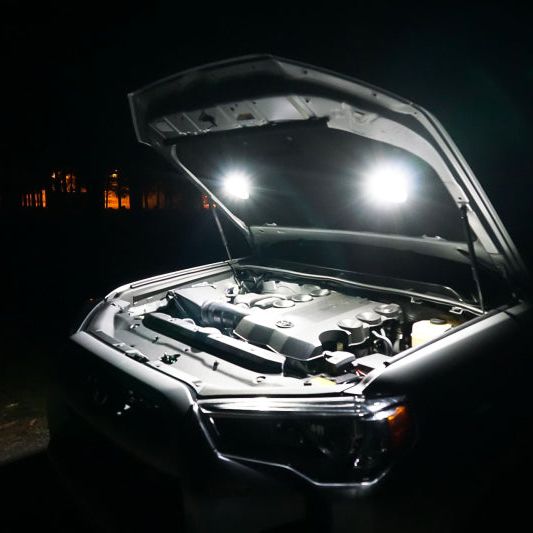 KC HiLiTES Cyclone 2in. LED Universal Under Hood Lighting Kit (Incl. 2 Cyclone Lights/Switch/Wiring)-tuningsupply.com