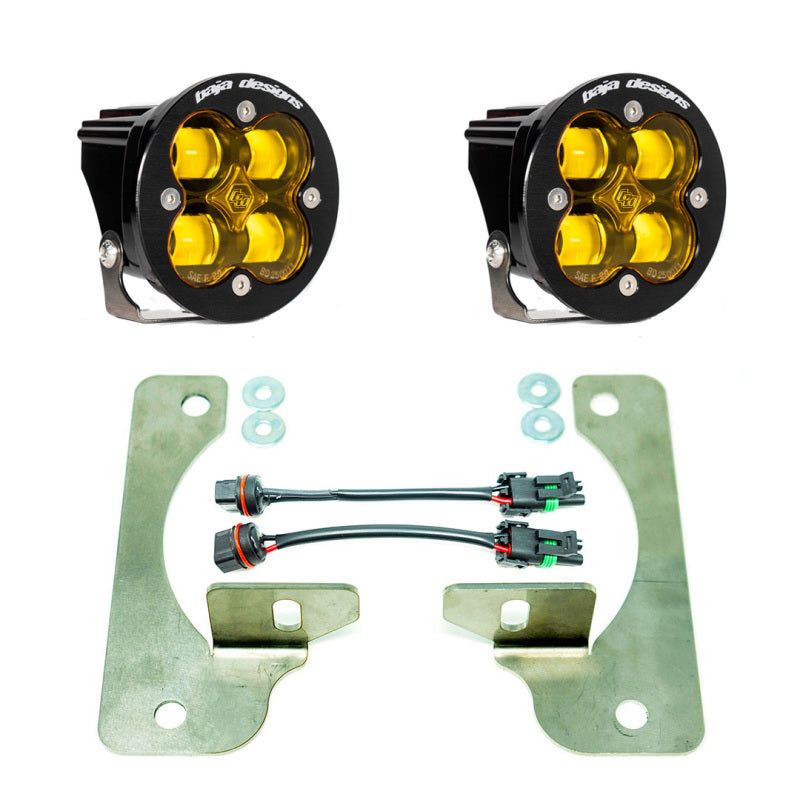 Baja Designs 2018+ Wrangler JL Rubicon Squadron-R Fog Light Pocket Kit - Amber-tuningsupply.com