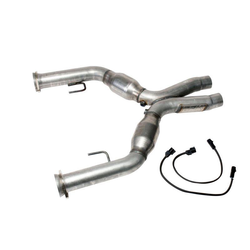 BBK 05-10 Mustang 4.6 Short Mid X Pipe With Catalytic Converters 2-3/4 For BBK Long Tube Headers-tuningsupply.com