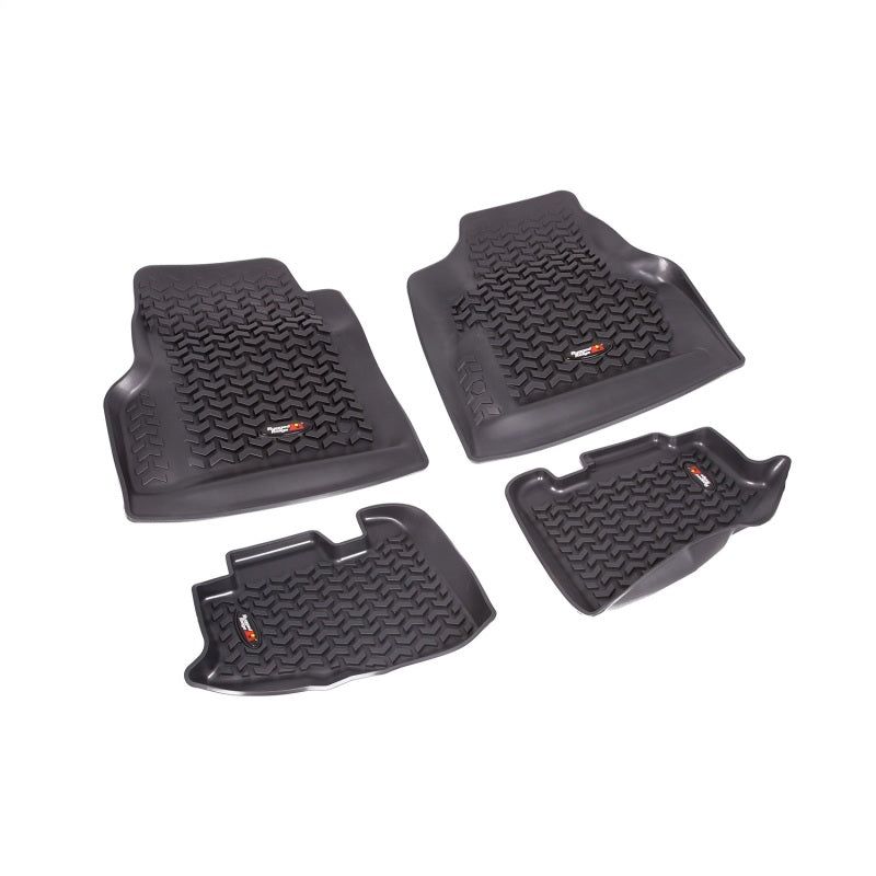 Rugged Ridge Floor Liner Front/Rear Black 1997-2006 Jeep Wrangler TJ-Floor Mats - Rubber-Rugged Ridge-RUG12987.10-SMINKpower Performance Parts