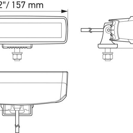 Hella Universal Black Magic 6 L.E.D. Mini Light Bar - Spot Beam-tuningsupply.com