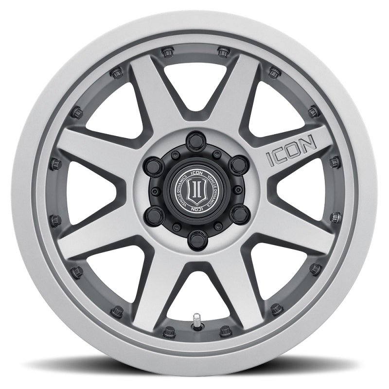 ICON Rebound Pro 17x8.5 6x5.5 0mm Offset 4.75in BS 106.1mm Bore Titanium Wheel-tuningsupply.com