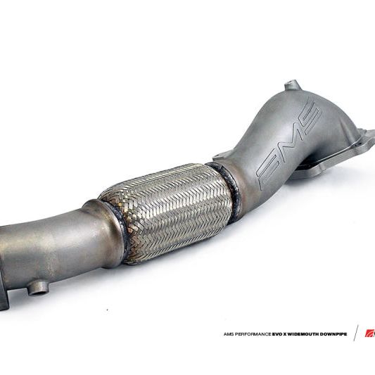 AMS Performance 08-15 Mitsubishi EVO X Widemouth Downpipe w/Turbo Outlet Pipe-tuningsupply.com