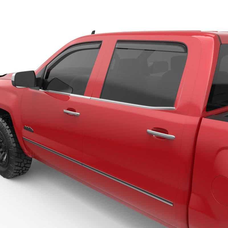 EGR 14+ Chev Silverado/GMC Sierra Crw Cab In-Channel Window Visors - Set of 4 - Matte (571775)-tuningsupply.com