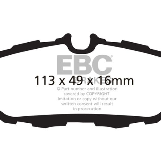 EBC 10-14 Ford Mustang 3.7 Yellowstuff Rear Brake Pads-tuningsupply.com