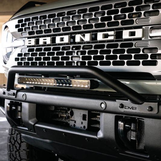 DV8 Offroad 2021-2022 Ford Bronco (Not For Factory Plastic Bumper) Factory Bumper Bull Bar - Black-tuningsupply.com