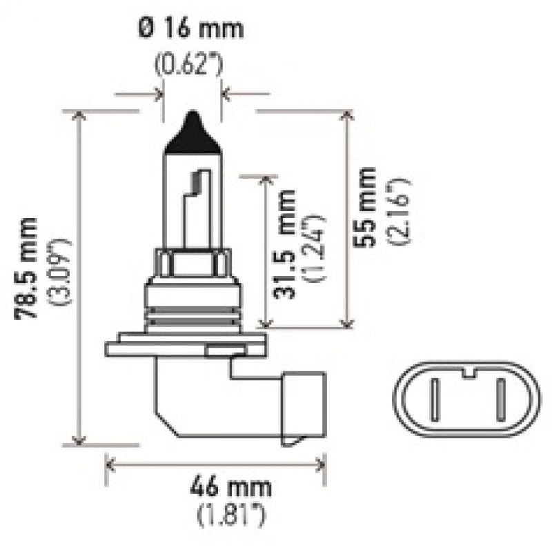 Hella Optilux HB4 9006 12V/55W XY Xenon Yellow Bulb-tuningsupply.com