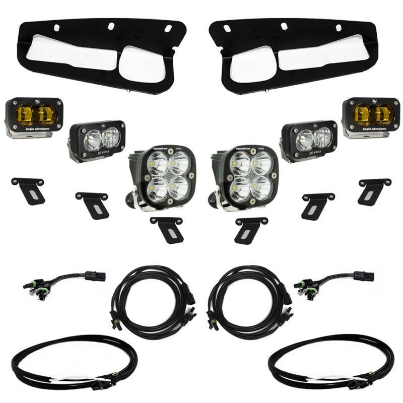 Baja Designs 21-22 Ford Bronco w/Steel Bumper S2 SAE Pro Fog Pocket Light Kit - Amber-tuningsupply.com