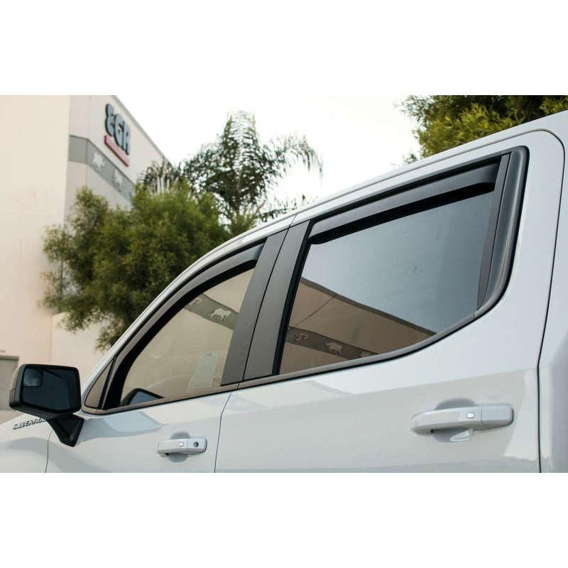 EGR 2019 Chevy 1500 Crew Cab In-Channel Window Visors - Dark Smoke-tuningsupply.com