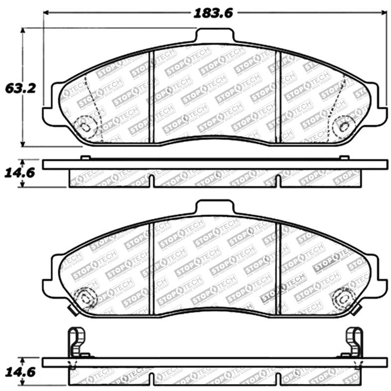 StopTech Performance 04-08 Cadillac XLR/XLR-V / 97-10 Corvette / 05-06 Pontiac GTO Front Brake Pads-Brake Pads - Performance-Stoptech-STO309.07310-SMINKpower Performance Parts