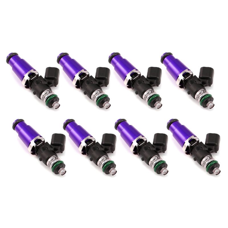 Injector Dynamics 1340cc Injectors - 60mm Length - 14mm Purple Top - 14mm Lower O-Ring (Set of 8)-tuningsupply.com