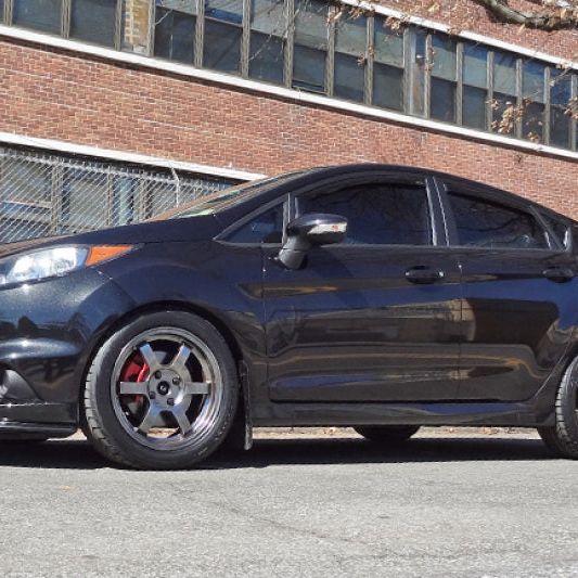 Rally Armor 13-19 USDM Ford Fiesta ST Black UR Mud Flap w/ White Logo-Mud Flaps-Rally Armor-RALMF29-UR-BLK/WH-SMINKpower Performance Parts