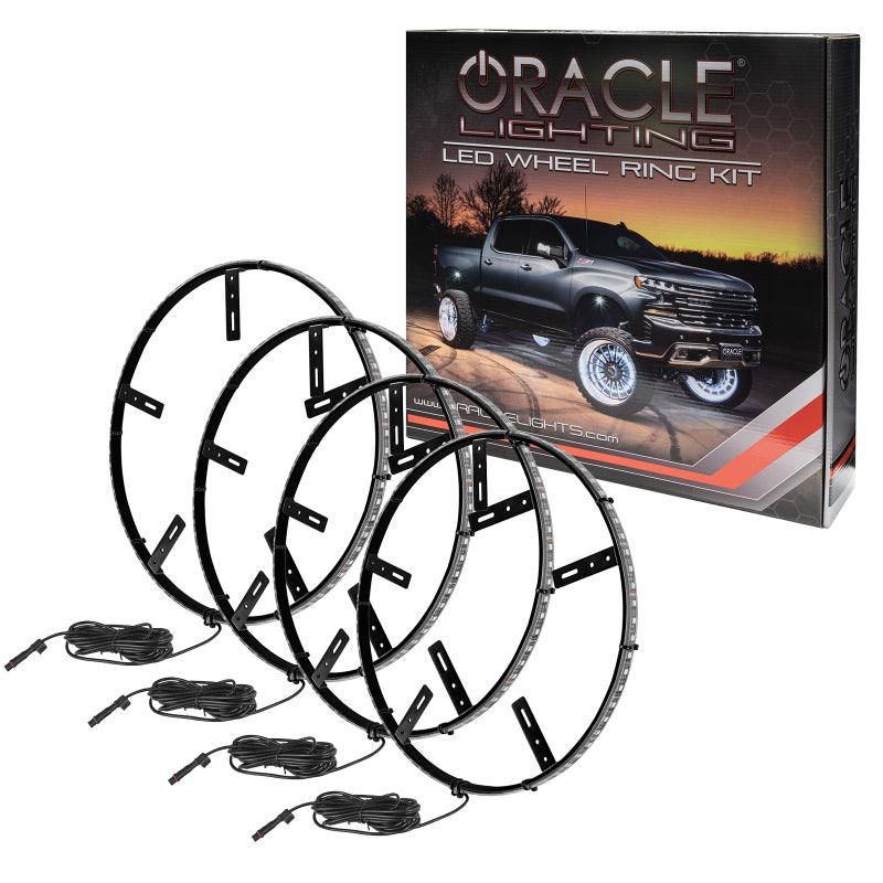 Oracle LED Illuminated Wheel Rings - Double LED - White SEE WARRANTY-tuningsupply.com