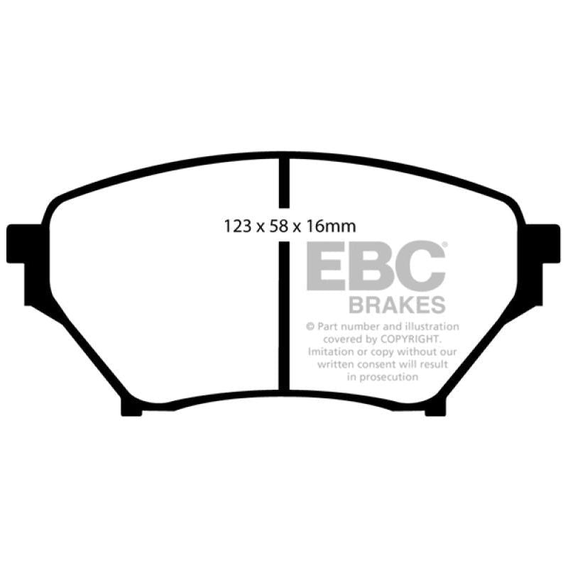 EBC 01-03 Mazda Miata MX5 1.8 (Sports Suspension) Yellowstuff Front Brake Pads-tuningsupply.com