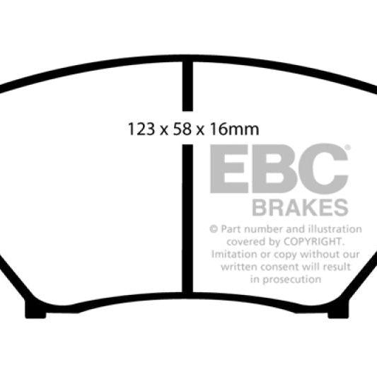 EBC 01-03 Mazda Miata MX5 1.8 (Sports Suspension) Greenstuff Front Brake Pads-tuningsupply.com