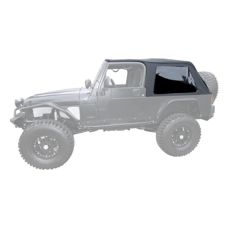 Rampage 2004-2006 Jeep Wrangler(TJ) LJ Unlimited Frameless Soft Top Kit - Black Diamond-Soft Tops-Rampage-RAM109635-SMINKpower Performance Parts