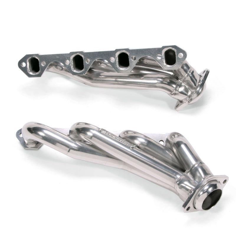 BBK 79-93 Mustang 5.0 Shorty Unequal Length Exhaust Headers - 1-5/8 Silver Ceramic-tuningsupply.com