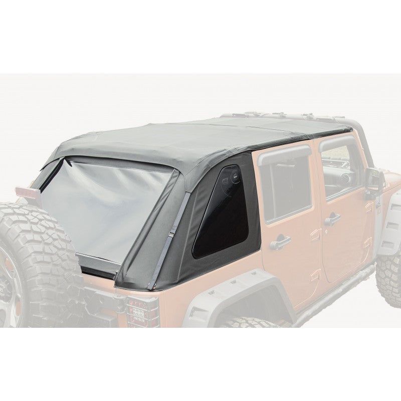 Rugged Ridge Bowless Soft Top Black Diamond 4-Door 07-18 Jeep Wrangler JK - SMINKpower Performance Parts RUG13750.38 Rugged Ridge