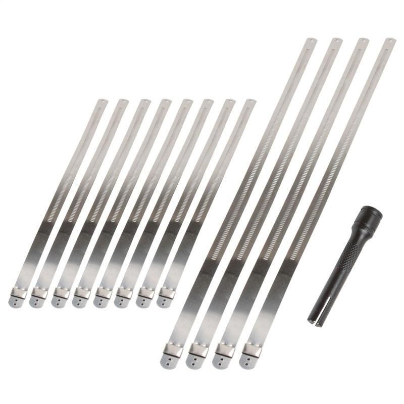 DEI Stainless Steel Positive Locking Tie & Tool Kit - 8in (8 Pack) & 14in (4 Pack)-tuningsupply.com