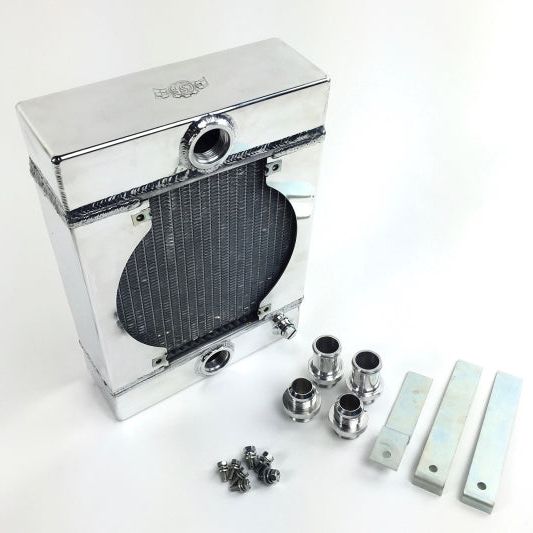 CSF Universal Drag Race / Tuck Radiator w/9in Spal Fan - 10.5in H x 10in L x 3.6in W-tuningsupply.com