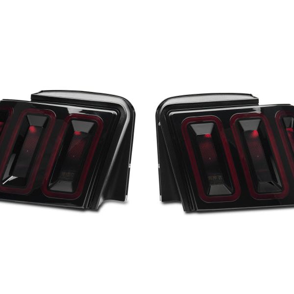 Raxiom 99-04 Ford Mustang Excluding 99-01 Cobra Icon LED Tail Lights- Black Housing (Smoked Lens) - SMINKpower Performance Parts RAX100807 Raxiom