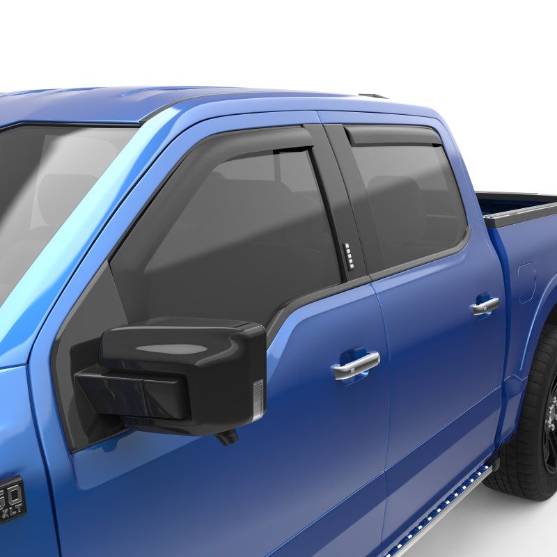 EGR 15+ Ford F150 Crew Cab In-Channel Window Visors - Set of 4 - Matte (573495)-tuningsupply.com