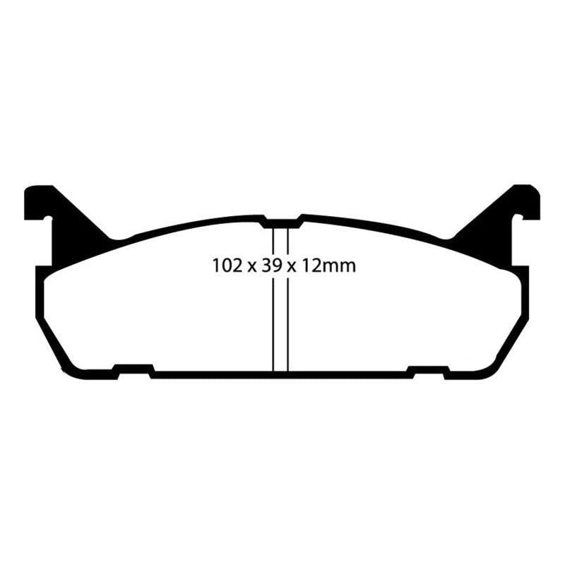 EBC 91-96 Ford Escort 1.8 Redstuff Rear Brake Pads-tuningsupply.com