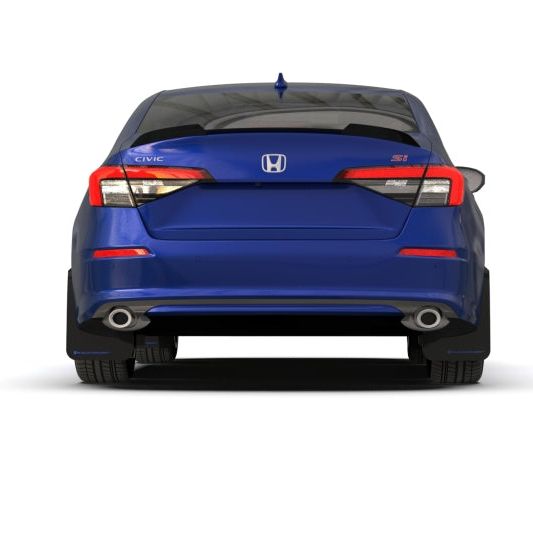 Rally Armor 2022 Honda Civic (Incl. Si/Sport/Touring) Black UR Mud Flap w/ Blue Logo - SMINKpower Performance Parts RALMF90-UR-BLK/BL Rally Armor