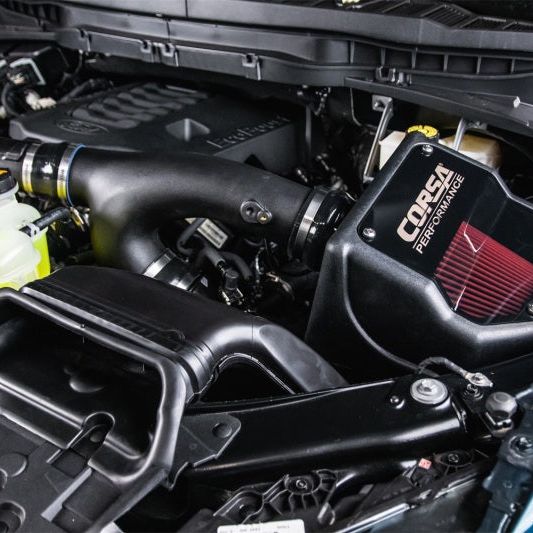 Corsa 2021-2024 Ford F150 3.5L Ecoboost Cold Air Intake with DryTech Filter-tuningsupply.com