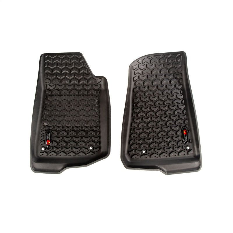 Rugged Ridge Floor Liner Front Black 2018-2020 Jeep Wrangler 2020 Gladiator JL / JT-Floor Mats - Rubber-Rugged Ridge-RUG12920.36-SMINKpower Performance Parts