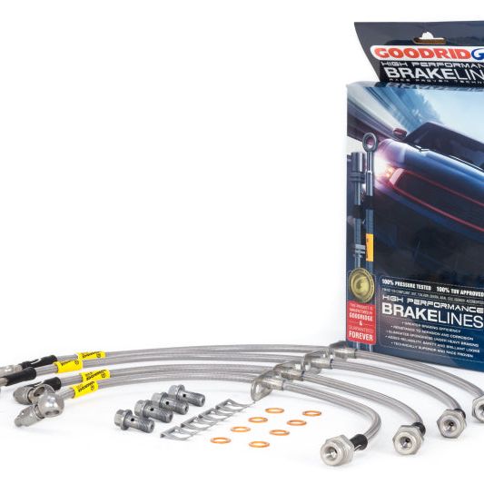 Goodridge 17-18 Honda Civic (Base/LX/EX) Stainless Steel Brake Line Kit-tuningsupply.com