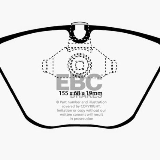 EBC 08-10 BMW M3 4.0 (E90) Bluestuff Front Brake Pads-tuningsupply.com