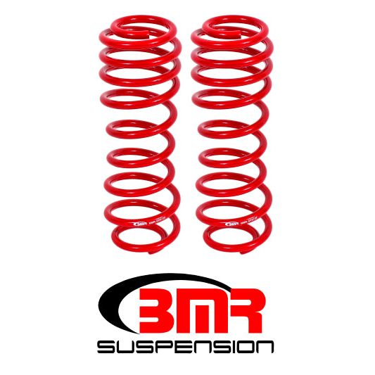 BMR 05-14 S197 Mustang GT/GT500 Rear Performance/Drag Lowering Springs - Red-tuningsupply.com