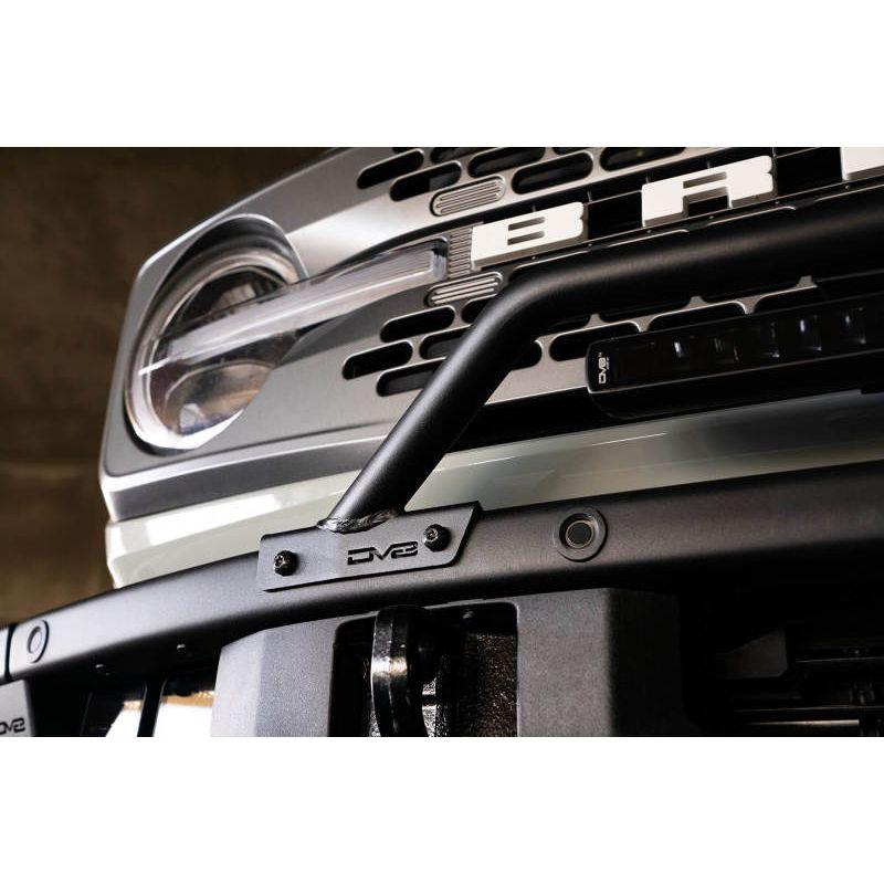 DV8 Offroad 2021-2022 Ford Bronco (Not For Factory Plastic Bumper) Factory Bumper Bull Bar - Black-tuningsupply.com